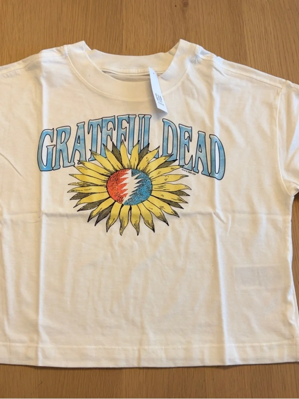 NWT Gap Kids/Teen Grateful Dead Cream Crop Tee with Sunflower Graphic